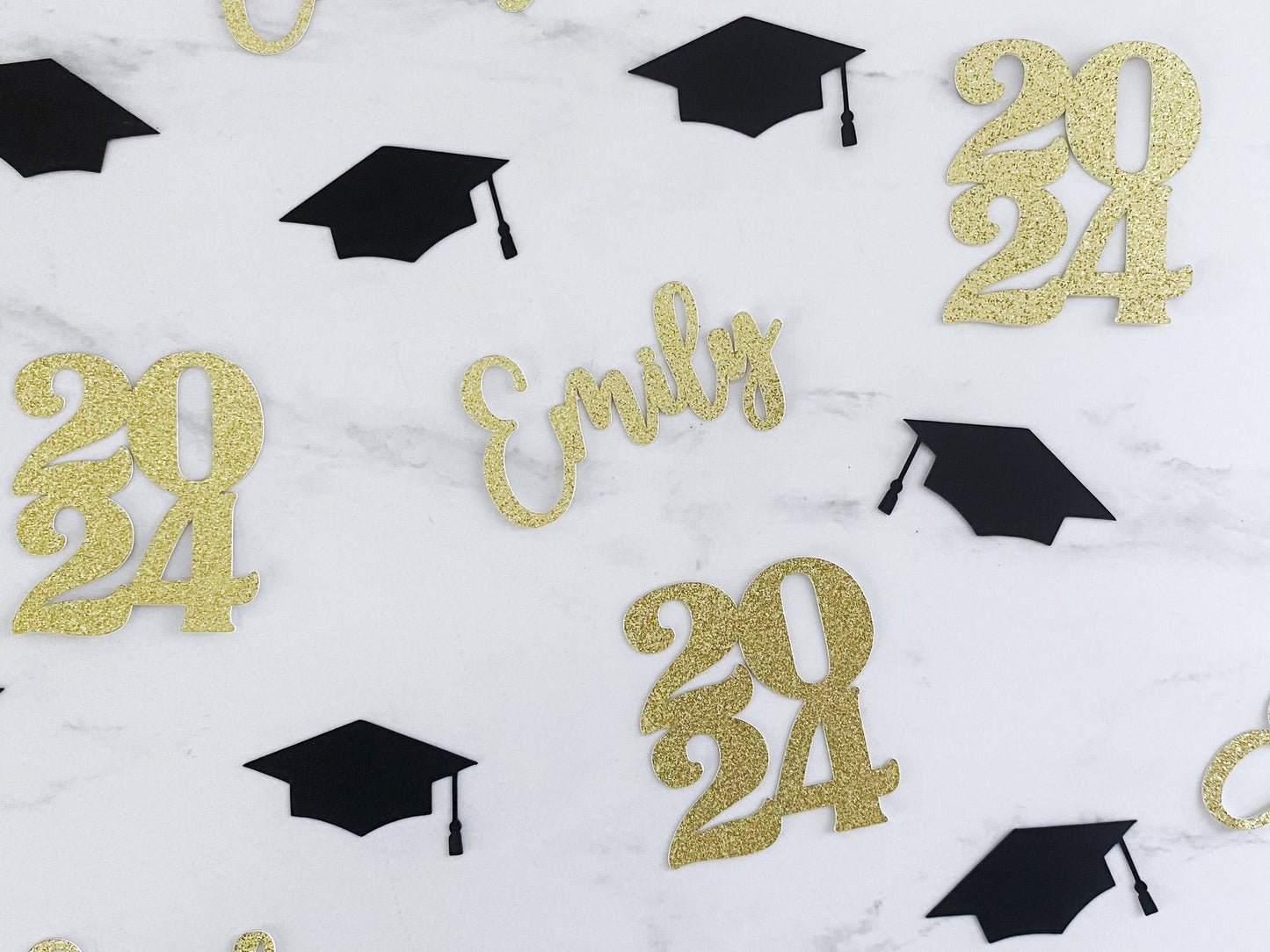 Personalized Name and 2024 Graduation Confetti