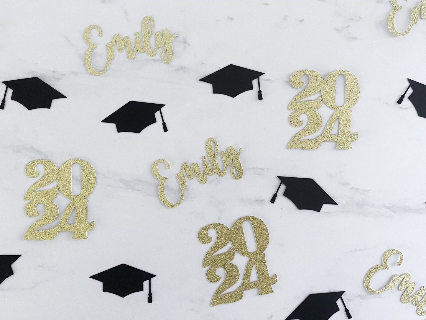 Personalized Name and 2024 Graduation Confetti