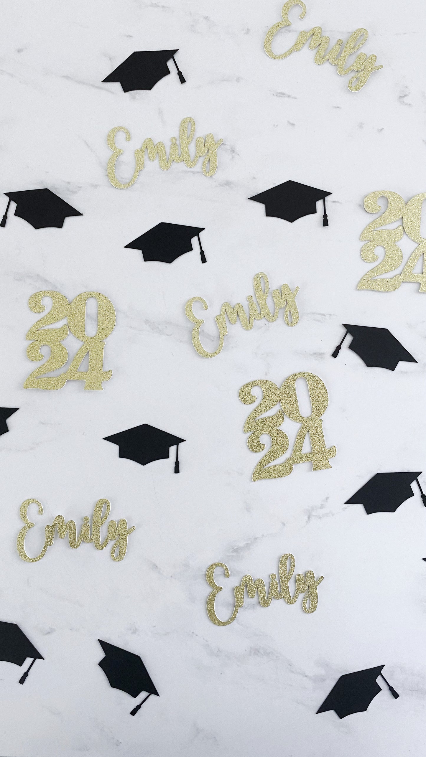 Personalized Name and 2024 Graduation Confetti