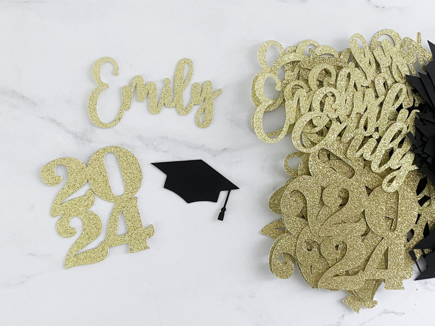 Personalized Name and 2024 Graduation Confetti