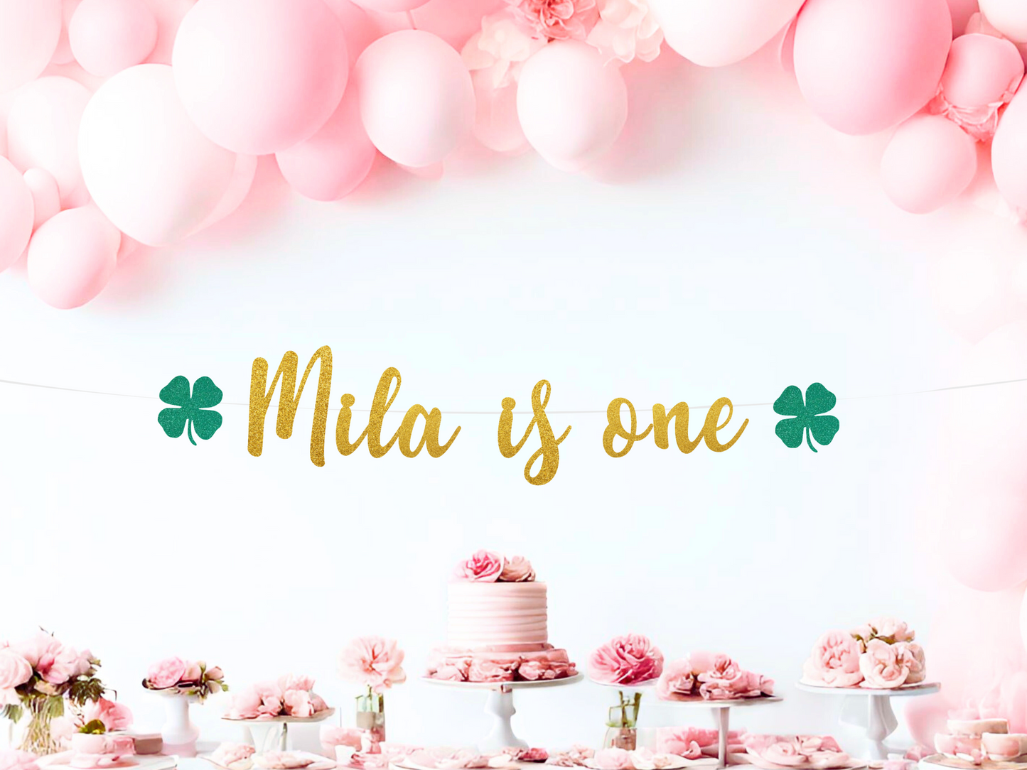 Personalized St. Patricks Birthday Banner