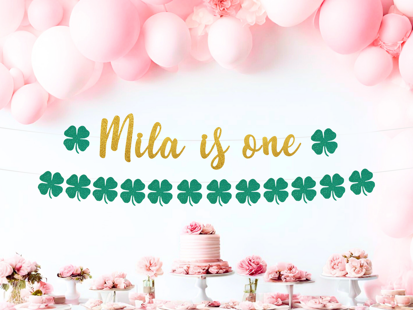 Personalized St. Patricks Birthday Banner