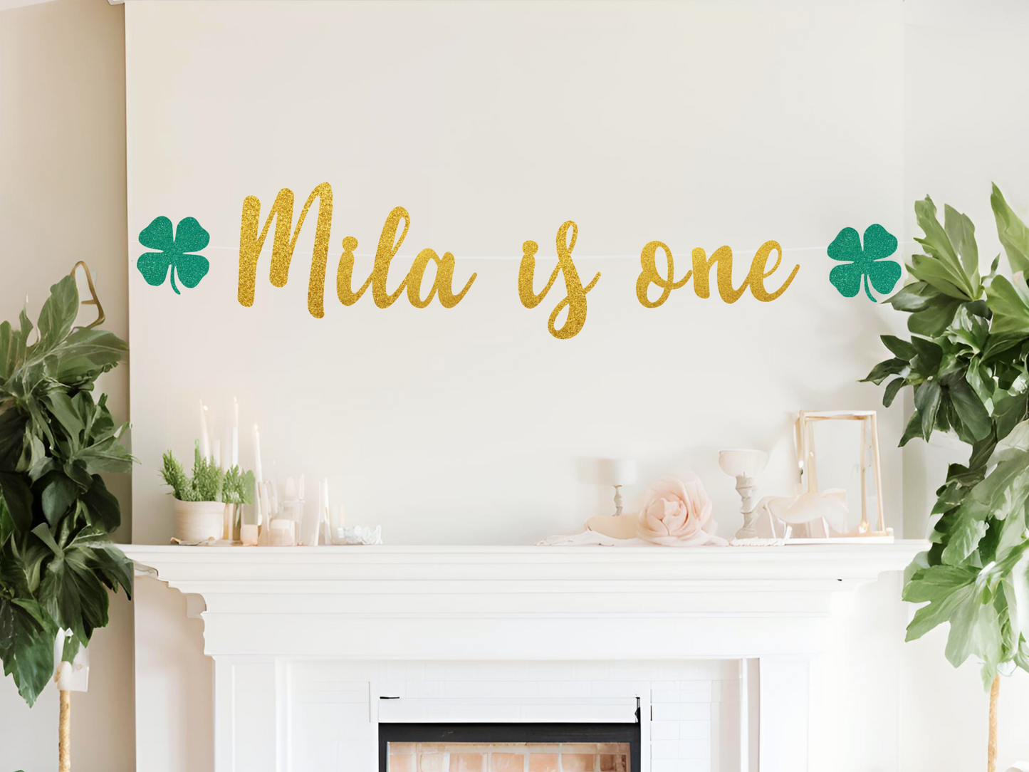 Personalized St. Patricks Birthday Banner