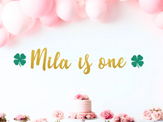 Personalized St. Patricks Birthday Banner