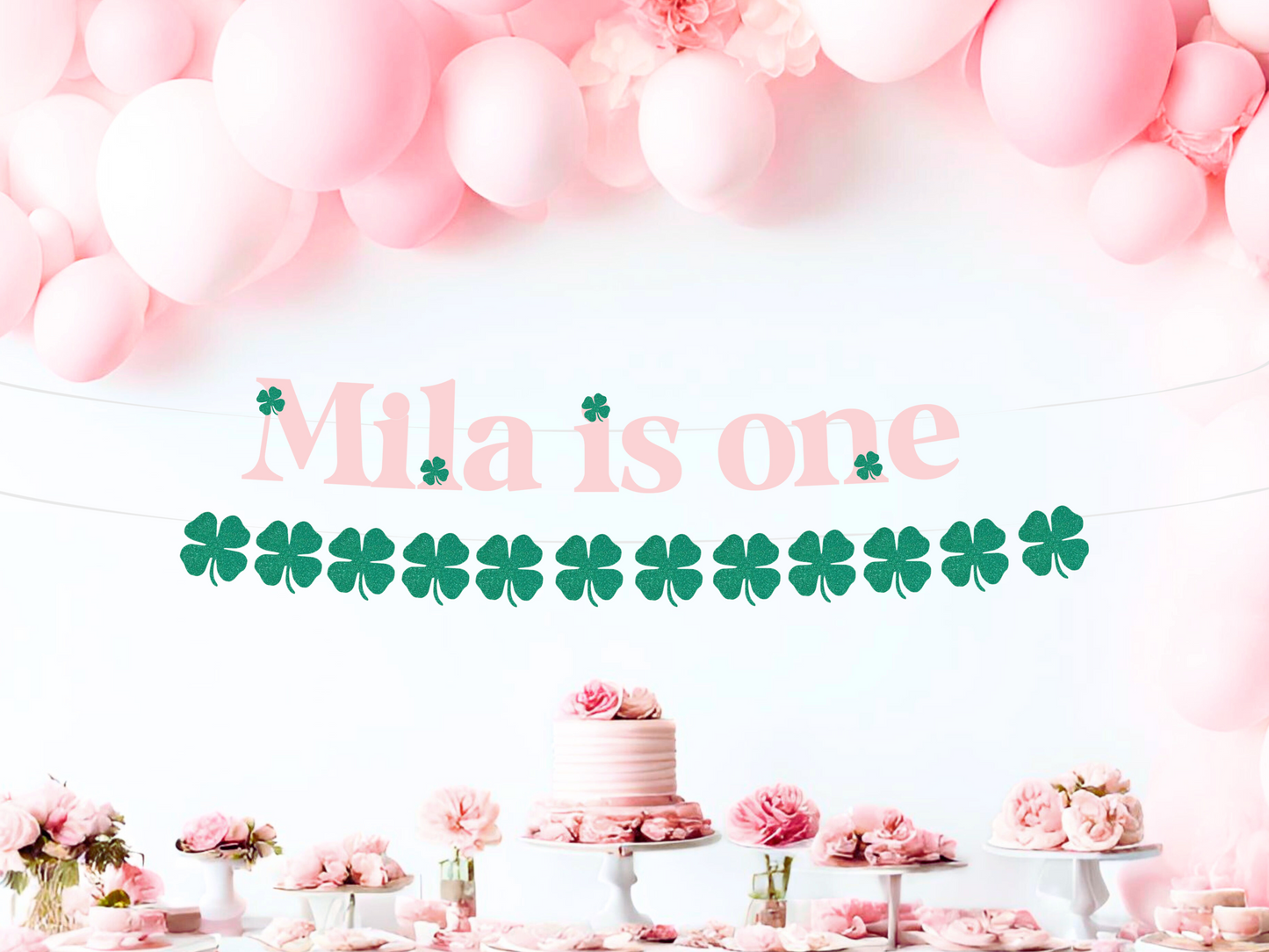 Personalized St. Patricks Birthday Banner