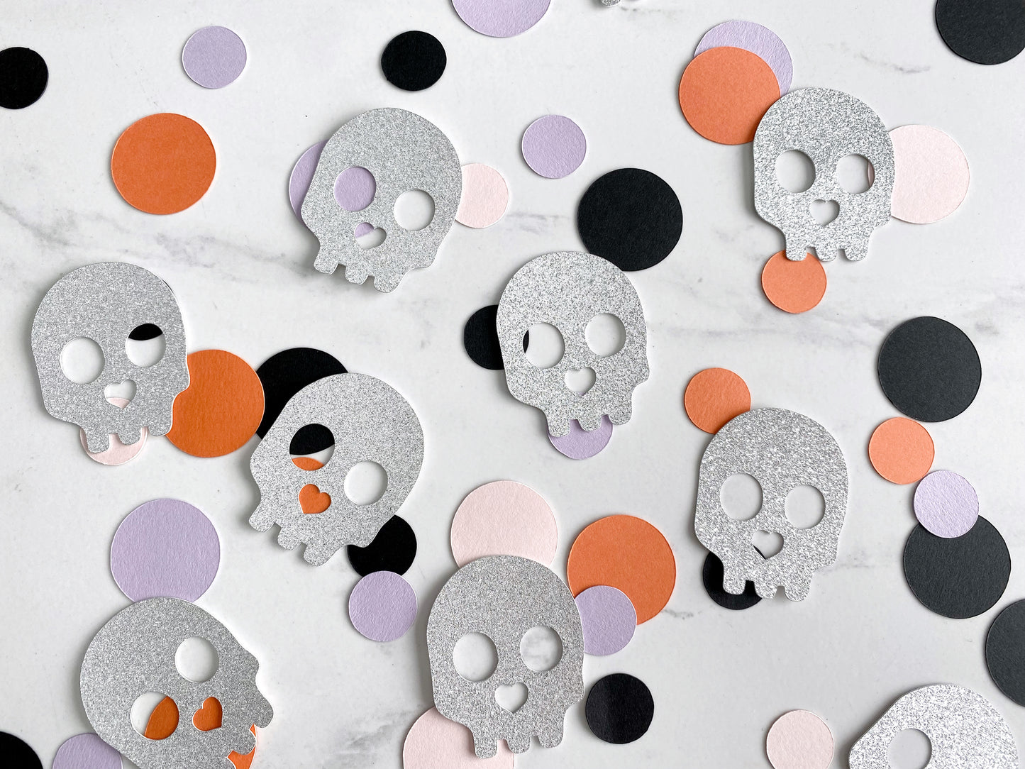 Skull Confetti With Circles