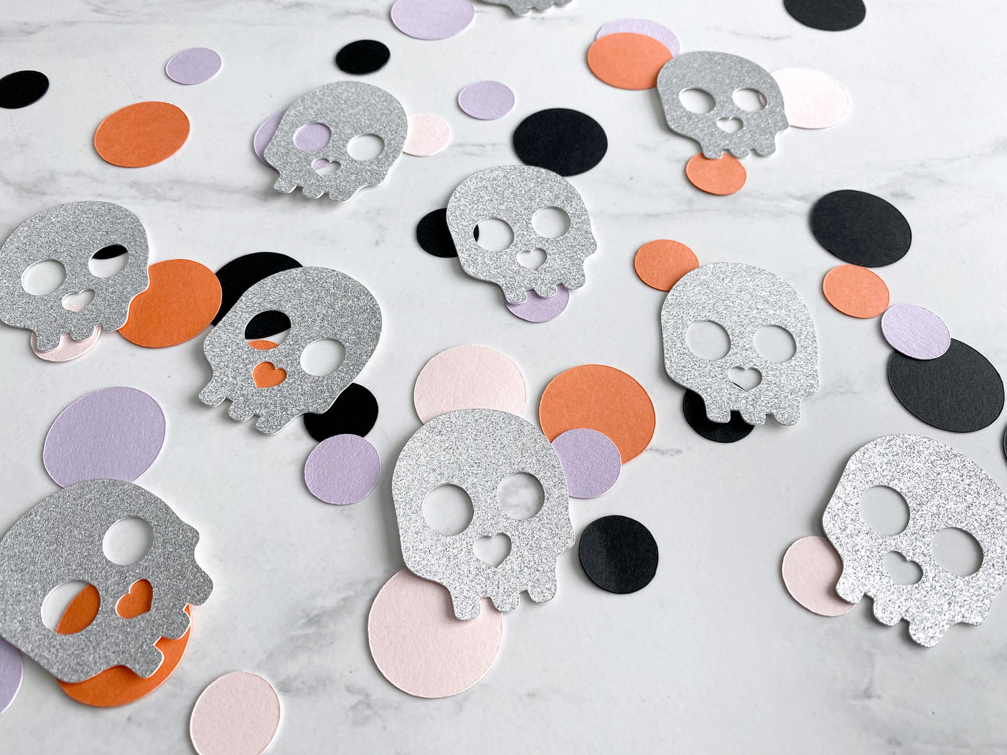 Skull Confetti With Circles