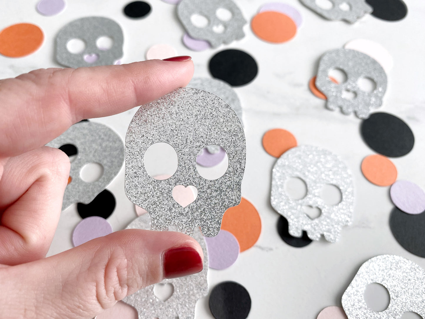 Skull Confetti With Circles