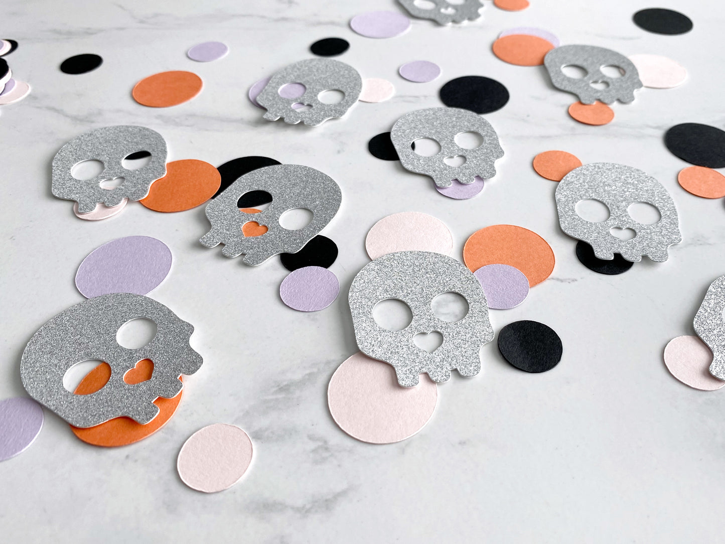 Skull Confetti With Circles