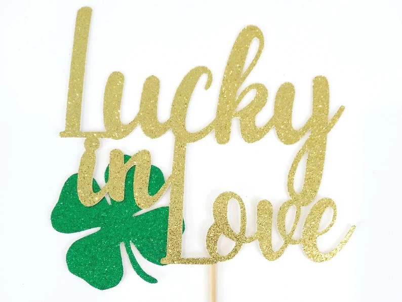 Lucky In Love Cake Topper