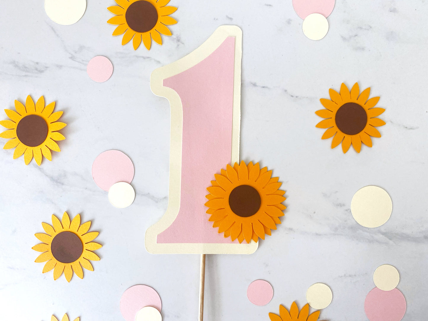 Sunflower Cake Topper - Custom to ANY age