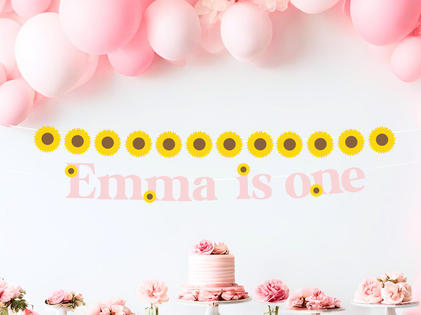 Personalized Sunflower Theme Banner