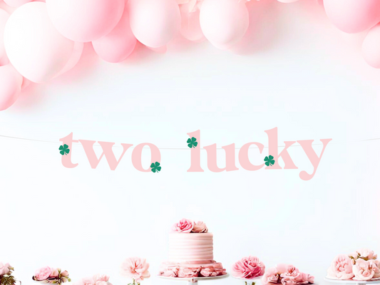 Two Lucky St. Patricks Birthday Banner