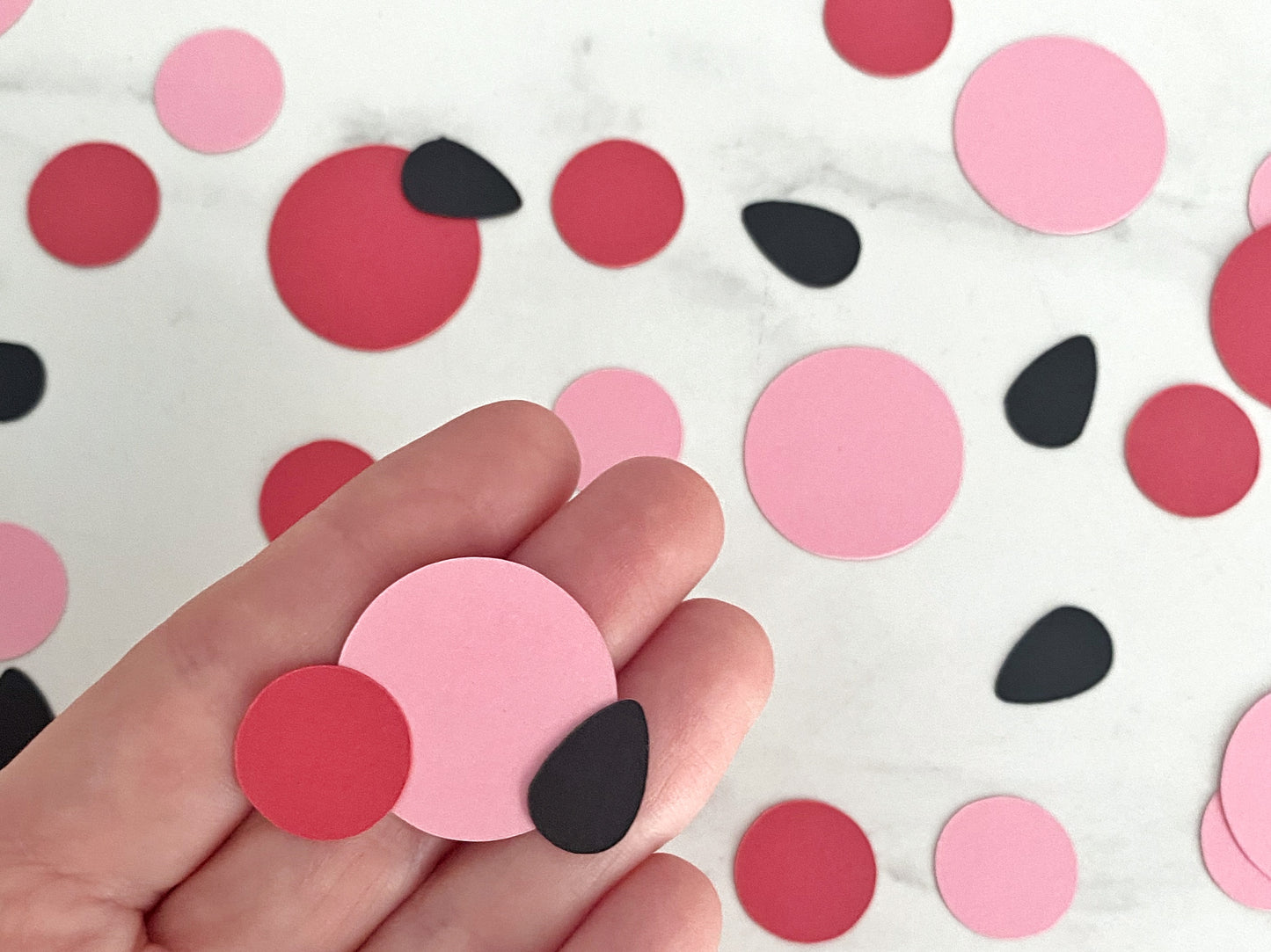 Watermelon Confetti - Light Pink & Coral Red